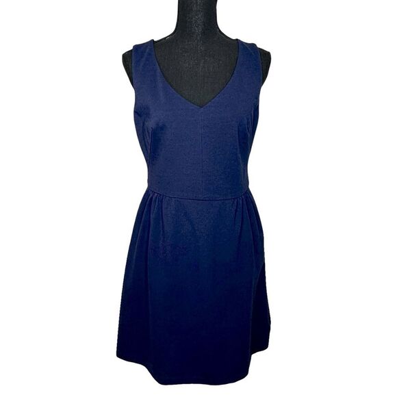 BODEN Blue Zip Back Sheath Dress Sleeveless Size 10 - Picture 1 of 14